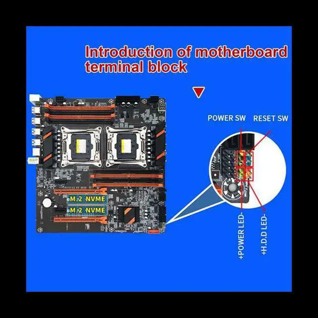 Alt view image 6 of 6 - X99 Dual CPU Motherboard LGA2011 Support DDR4 ECC Memory Motherboard+2XE5 2609 V3 CPU+SATA Cable+Thermal Grease