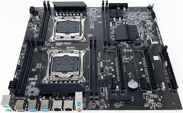 Alt view image 2 of 6 - X99 Dual-Socket CPU Motherboard LGA2011-3 8XDDR4 ECC RAM Slot PCIEx16 SATA3.0 Server PC Motherboard Support E5 V3/V4 CPU