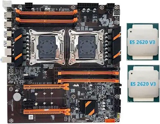 Main image of X99 Dual CPU Motherboard Support DDR4 ECC Memory Support 2011-V3 CPU Motherboard with 2XE5 2620 V3 CPU