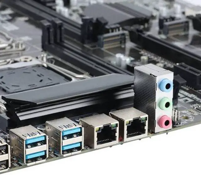 Alt view image 5 of 6 - X99 Dual-Socket Motherboard LGA2011-3 Dual CPU Support RECC DDR4 Memory with DDR4 4GB 2666Mhz RAM Memory+Switch Cable