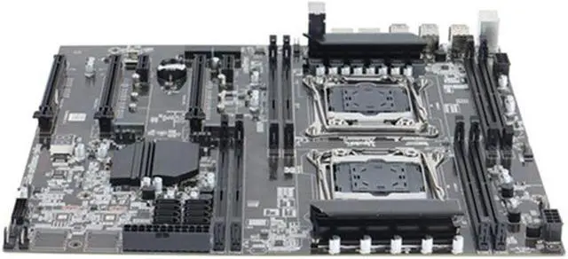 Alt view image 6 of 6 - X99 Dual-Socket Motherboard LGA2011-3 Dual CPU Support RECC DDR4 Memory with DDR4 4GB 2666Mhz RAM Memory+Switch Cable