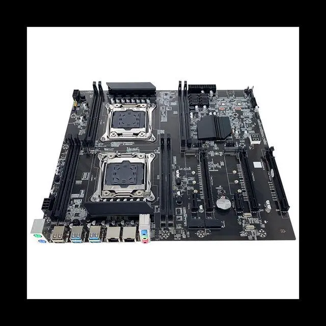 Alt view image 6 of 6 - X99 Dual CPU ALEO Mining Motherboard+Switch Cable+Baffle LGA2011 V3/V4 8XDDR4 RAM Slot PCIE 16X 8XSATA3.0 Supports 5 GPU