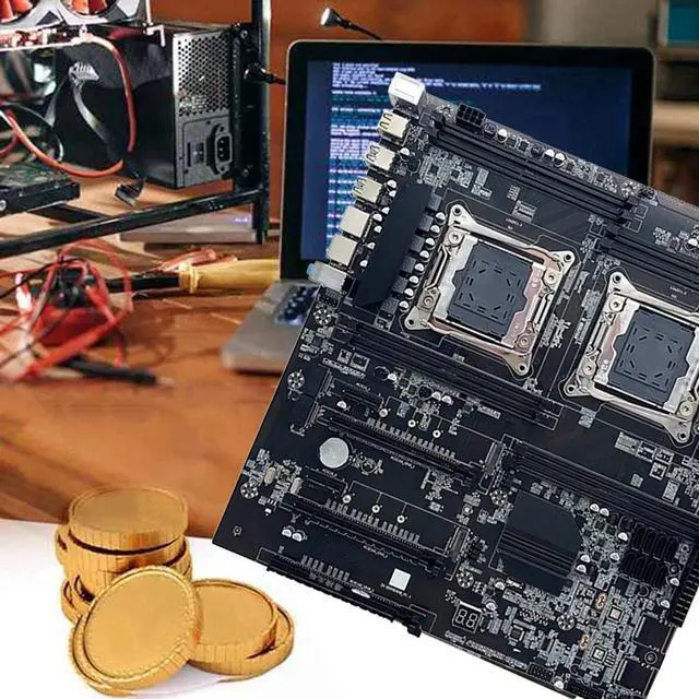 Alt view image 3 of 6 - X99 ALEO Mining Motherboard+Thermal Grease+Switch Cable+SATA Cable Supports 5 GPU LGA2011 V3/V4 8XDDR4 Slot PCIE16X SATA