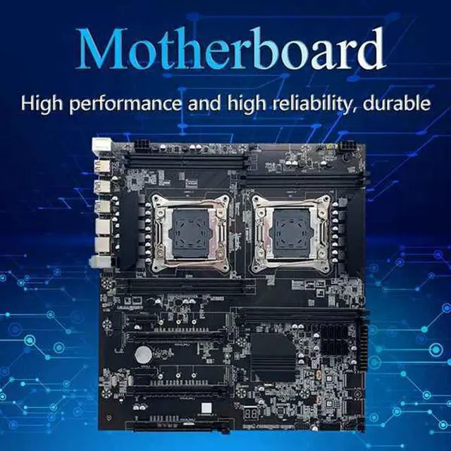 Alt view image 4 of 6 - X99 Dual-Socket Motherboard LGA2011-3 Dual CPU Support RECC DDR4 Memory+2XE5 2650 V3 CPU+Switch Cable+Thermal Grease
