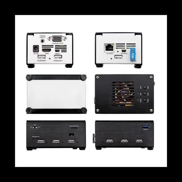 Alt view image 5 of 6 - For Mister FPGA 128MB Motherboard V2.9+USB Hub V2.1 with DIY Metal Case Kit for Terasic DE10-Nano Mister FPGA(Black)