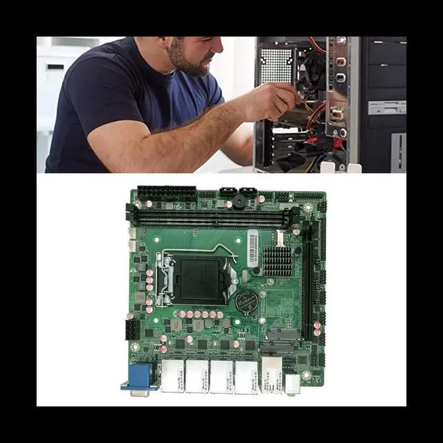 Alt view image 3 of 6 - M366 Industrial Control Motherboard B365 LGA1151 2XDDR4-DIMM Slot 6 Gigabit Network Interface PCIEX16 SATA Motherboard