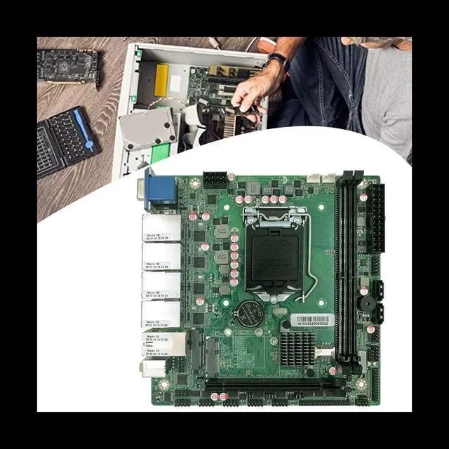Alt view image 2 of 6 - M366 Industrial Control Motherboard B365 LGA1151 2XDDR4-DIMM Slot 6 Gigabit Network Interface PCIEX16 SATA Motherboard