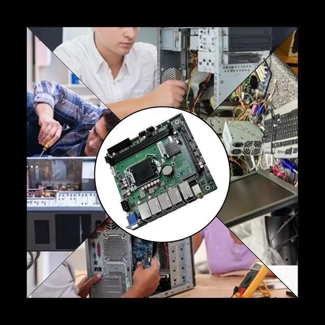 Alt view image 6 of 6 - M366 Industrial Control Motherboard B365 LGA1151 2XDDR4-DIMM Slot 6 Gigabit Network Interface PCIEX16 SATA Motherboard