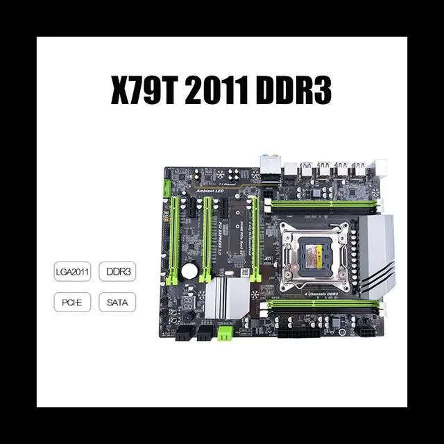Alt view image 2 of 6 - X79T LGA 2011 CPU Mainboard USB3.0 4 DDR3 Motherboard Desktop PC Computer Motherboard