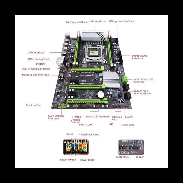 Alt view image 4 of 6 - X79T LGA 2011 CPU Mainboard USB3.0 4 DDR3 Motherboard Desktop PC Computer Motherboard