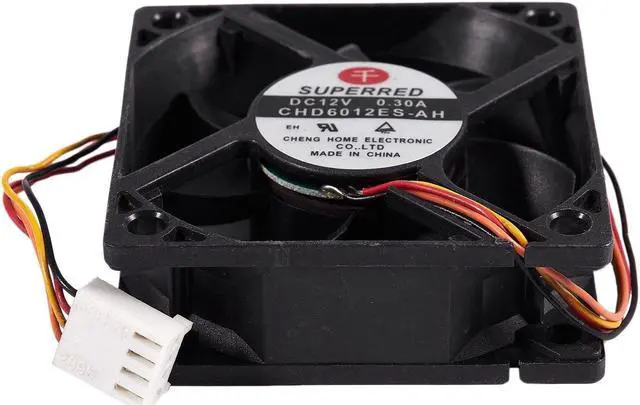 Alt view image 4 of 6 - DC 12V 0.3A 60mm 4 Pin Connecter PC Computer Case Fan CHD6012ES-AH