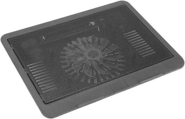 Alt view image 3 of 6 - Laptop Fan Cooling Pad with Big Fans, Portable Laptop Cooling Fan with 2 in 1 USB Port, Blue LED Light, Adjustable Stand