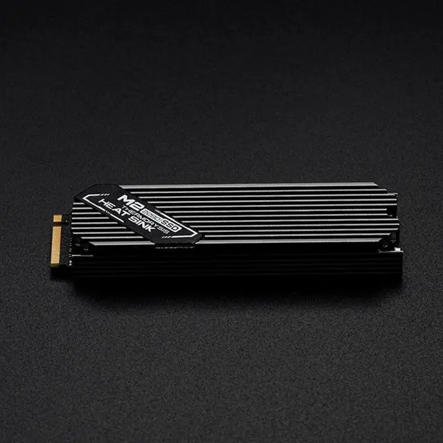 Alt view image 5 of 6 - Ultrathin M.2 SSD Heat Sink M2 2280 Solid State Hard Disk Aluminum Heatsink Cooler Cooling Thermal Pad Red