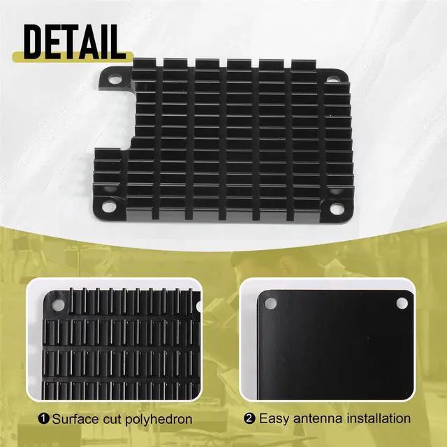 Alt view image 6 of 6 - 2 Sets Heatsink Aluminium Radiator Cooling Fin for Raspberry-Pi CM4 Compute Module 4 CPU Heat Sink with Thermal Pads