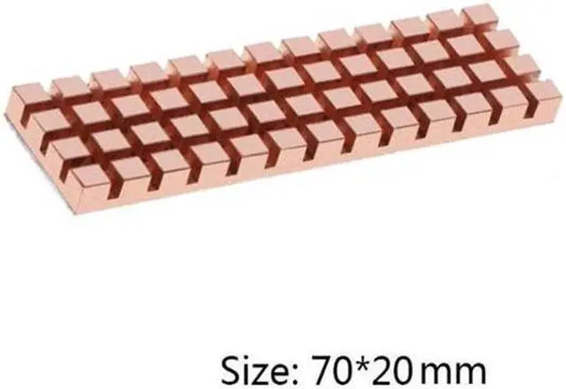 Alt view image 5 of 6 - PC Notebook SSD HeatSink for M.2 2280 PCI-E NVME with Thermal Pad Heatsink Kit Computer Cooler Copper Radiator Accessory