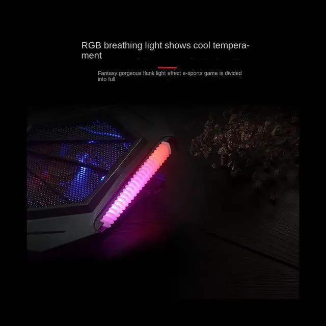 Alt view image 5 of 6 - RGB Notebook Radiator Laptop Cooler Cooling Laptop Stand/Bracket/Holder Radiator Stand Notebook Base Radiator