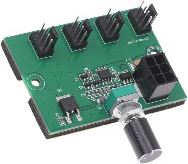 Alt view image 2 of 6 - Computer Case DC12V Miner Fan Speed Controller 4-Channel Fan Hub PWM High-Power Violent Fan Controller Governor