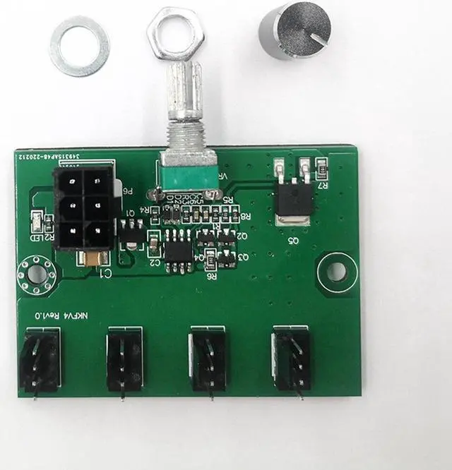 Alt view image 6 of 6 - Computer Case DC12V Miner Fan Speed Controller 4-Channel Fan Hub PWM High-Power Violent Fan Controller Governor