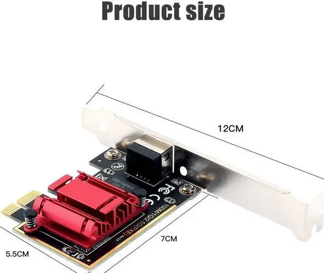 Alt view image 5 of 5 - 2.5G Network Card PCI Express RTL8125 10/100/2500Mbps RJ45 LAN Adapter Gigabit Ethernet For Windows/Linux
