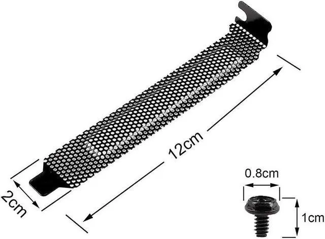 Main image of 20 Pieces PCI Slot Cover Hard Steel Dust Filter Blanking Plate, Vented Slot Covers for Computer Cases with 20 Screws