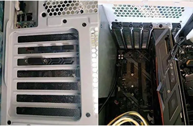Alt view image 3 of 6 - 20 Pieces PCI Slot Cover Hard Steel Dust Filter Blanking Plate, Vented Slot Covers for Computer Cases with 20 Screws