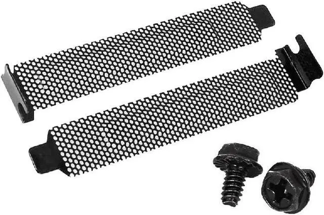 Alt view image 5 of 6 - 20 Pieces PCI Slot Cover Hard Steel Dust Filter Blanking Plate, Vented Slot Covers for Computer Cases with 20 Screws