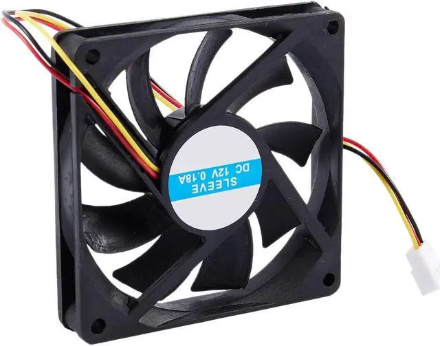 Alt view image 2 of 6 - 12V 3 Pin CPU Fan Heatsink Cooler Heatsink Fan For PC 80x80x15mm