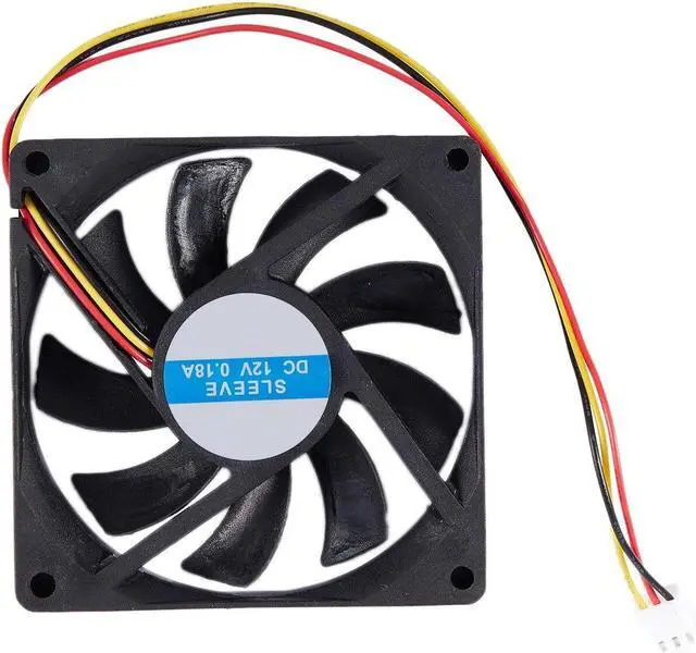 Alt view image 4 of 6 - 12V 3 Pin CPU Fan Heatsink Cooler Heatsink Fan For PC 80x80x15mm