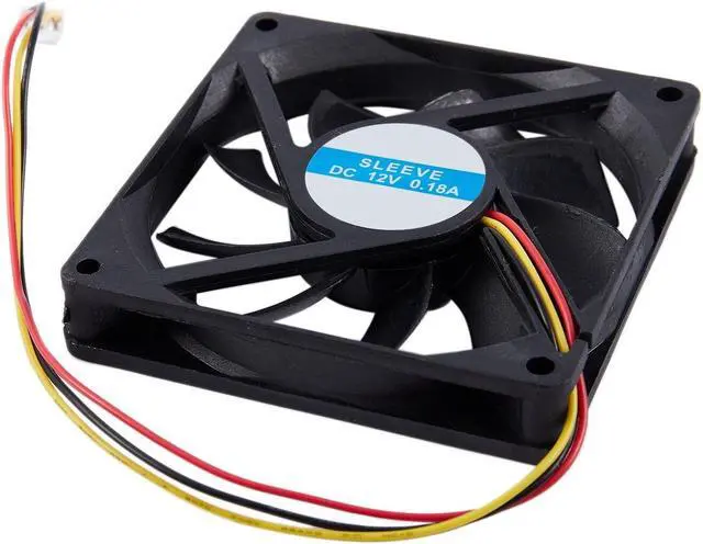 Alt view image 6 of 6 - 12V 3 Pin CPU Fan Heatsink Cooler Heatsink Fan For PC 80x80x15mm