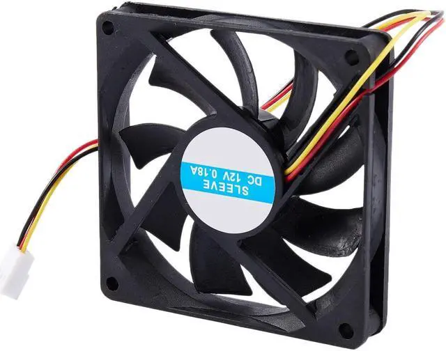 Alt view image 3 of 6 - 12V 3 Pin CPU Fan Heatsink Cooler Heatsink Fan For PC 80x80x15mm