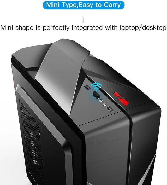 Alt view image 4 of 5 - Mini USB WIFI 6 Network Card 2.4GHz USB Dongle  Wi-Fi Lan Adapter  802.11ax Driver Free For PC Laptop Windows 7 10 11