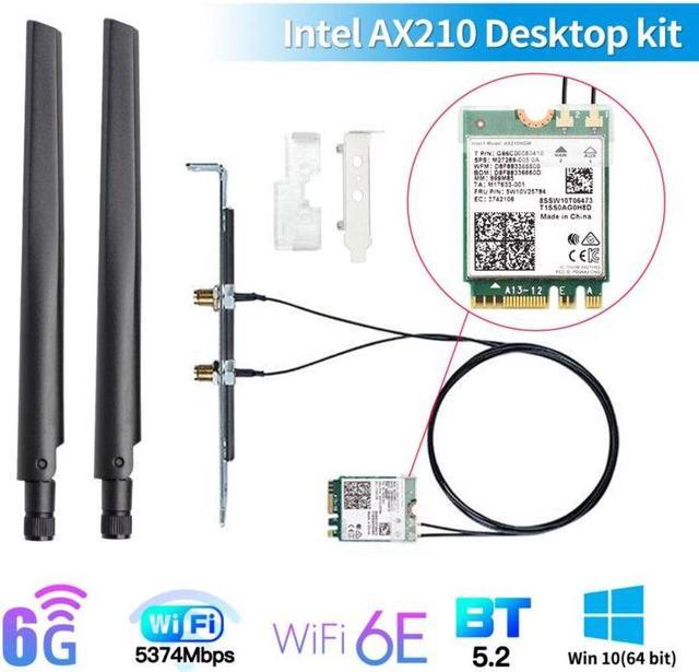 Dual Band Intel AX210 Bluetooth 5.3 Wireless AX210NGW 2.4Gbps