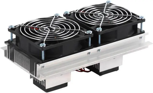 Alt view image 4 of 6 - 200 x 118 x 95mm 120W Thermoelectric Peltier Refrigeration Semiconductor Cooling System Kit Double Fan