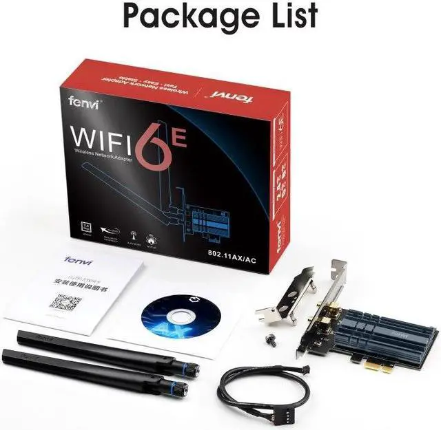 Alt view image 6 of 6 - Wi-Fi 6E 5374Mbps AX210 Wireless PCIE Adapter Bluetooth 5.2 wifi Card 2.4G/5G/6G 802.11AX/AC Mu-MIMO Network Card For Desktop(PCE-AX200)