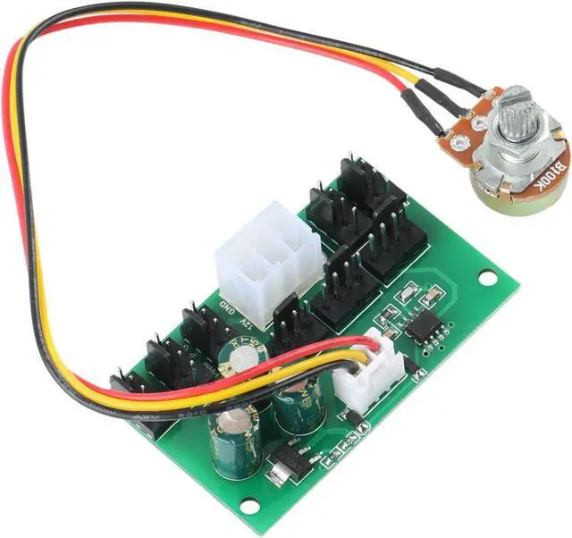 Alt view image 3 of 6 - 1Pcs Computer Case Miner Fan Speed Controller 8-Channel Fan Hub PWM High-Power Violent Fan Controller DC12V
