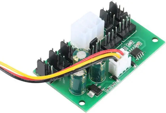 Alt view image 5 of 6 - 1Pcs Computer Case Miner Fan Speed Controller 8-Channel Fan Hub PWM High-Power Violent Fan Controller DC12V