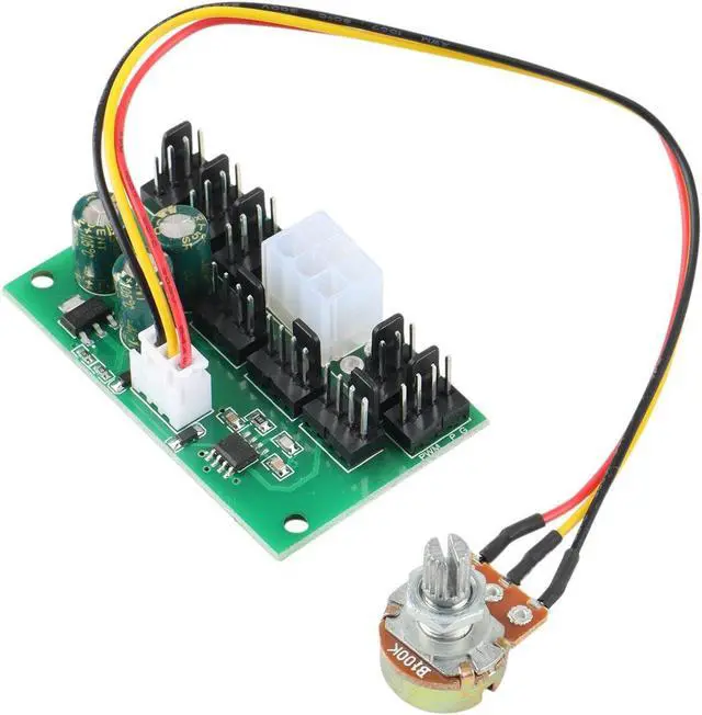 Alt view image 4 of 6 - 1Pcs Computer Case Miner Fan Speed Controller 8-Channel Fan Hub PWM High-Power Violent Fan Controller DC12V