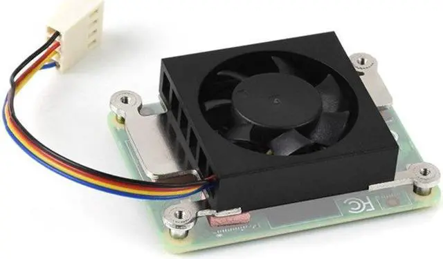 Alt view image 2 of 6 - CM4 Dedicated 3007 Cooling Fan for Raspberry-Pi Compute Module 4 CM4 Cooling Fan with Metal Bracket Thermal Pad (12V)