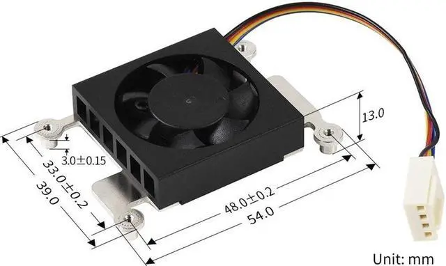 Alt view image 6 of 6 - CM4 Dedicated 3007 Cooling Fan for Raspberry-Pi Compute Module 4 CM4 Cooling Fan with Metal Bracket Thermal Pad (12V)
