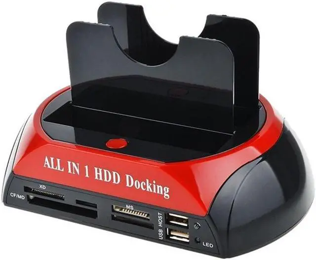 Alt view image 2 of 6 - HDD Docking Station with Multi Card Reader Slot for HDD Enclosure 2.5/3.5 inch SATA/IDE Hard Drive Docking Station