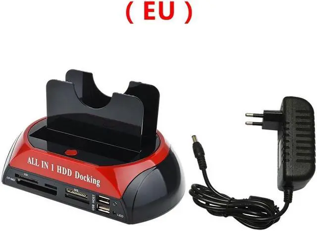 Alt view image 3 of 6 - HDD Docking Station with Multi Card Reader Slot for HDD Enclosure 2.5/3.5 inch SATA/IDE Hard Drive Docking Station
