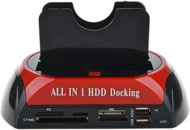 Alt view image 4 of 6 - HDD Docking Station with Multi Card Reader Slot for HDD Enclosure 2.5/3.5 inch SATA/IDE Hard Drive Docking Station