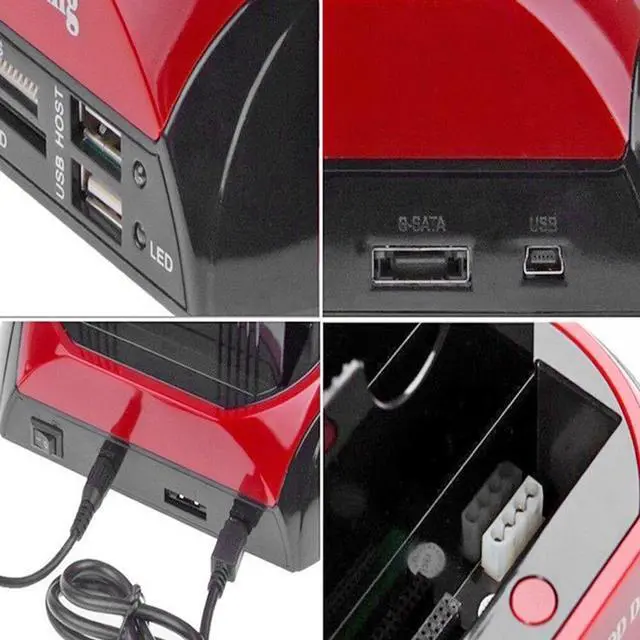 Alt view image 6 of 6 - HDD Docking Station with Multi Card Reader Slot for HDD Enclosure 2.5/3.5 inch SATA/IDE Hard Drive Docking Station