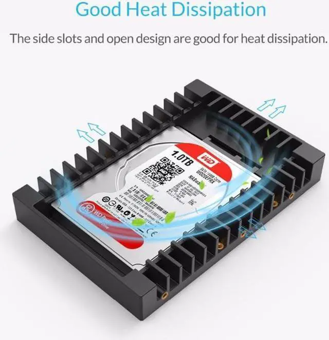 Alt view image 6 of 6 - 1125SS 2.5 Inch to 3.5 Inch HDD Adapter 7/9.5/12.5mm ssd hdd Hard Disk Drive Caddy Support SATA 3.0 for desktop PC Windows