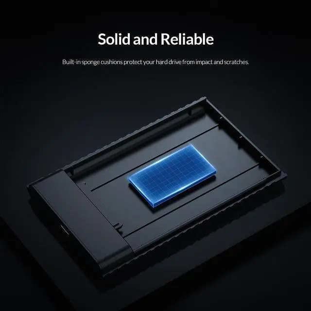 Alt view image 2 of 6 - 2.5 inch SATA to USB 3.1 Gen 1 Type C 5Gbps External HDD SSD Enclosure  for 7mm 9.5mm 2.5 inch HDD SSD Smart Sleep(USB C to USB A)