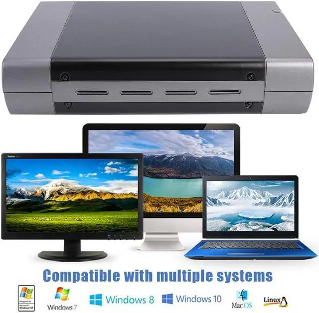 Alt view image 2 of 6 - 5.25inch External Hard Drive Case USB3.0/2.0 To SATA SSD HDD Hard Disk Box Support DVD 16 Speed 480Mbps Recording Hard Disk Case(USB 2.0 US Plug)