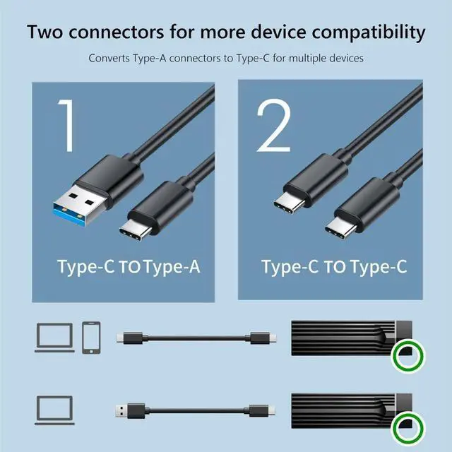 Alt view image 5 of 6 - RGB External Adapter M.2 NVME PCI-E To USB3.1 Gen2 Type-C JMS583 10Gbps SSD Case Box Aluminum Alloy High Speed for M Key/B M Key