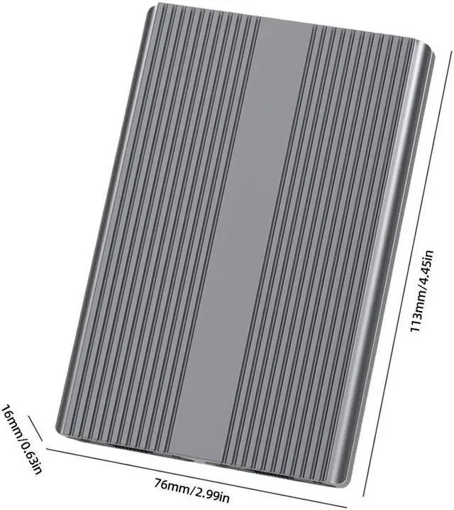 Alt view image 5 of 5 - M.2 SATA Hard Drive Enclosure NVME Hard Disk Drive Box Dual-Bay USB3.1 Type-C Dual Protocol Aluminum Alloy for Desktop Computer(NVME SATA)