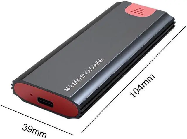 Alt view image 6 of 6 - Dual Protocol M2 Ssd Case M.2 To USB Type C Nvme Enclosure Mobile Hard Disk Box Accessories For Nvme Pcie Ngff Sata M/b Key SSd(Black C-C OTG)