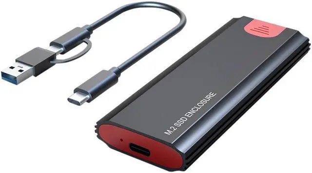 Main image of Dual Protocol M2 Ssd Case M.2 To USB Type C Nvme Enclosure Mobile Hard Disk Box Accessories For Nvme Pcie Ngff Sata M/b Key SSd(Black C-C OTG)